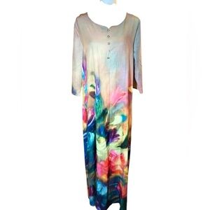 C.O.Z.Y. Tan and Flowered Maxi Dress 🆕